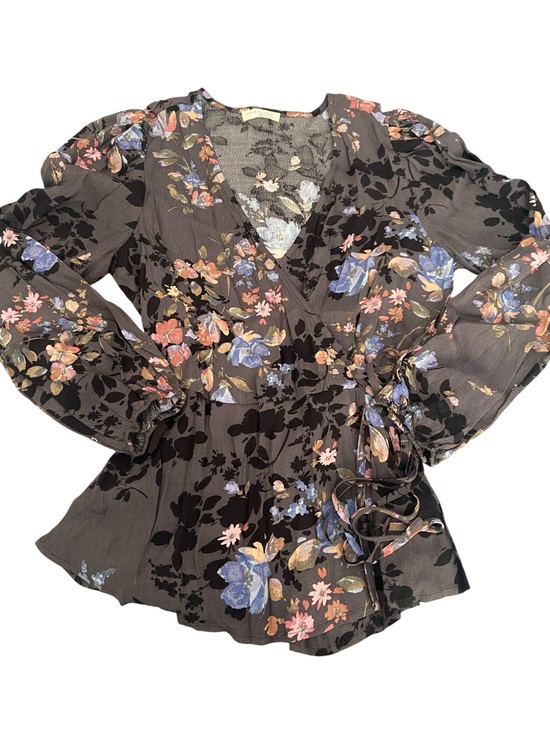 lovestitch Tops - LOVESTITCH FLORAL TIE WAIST BLOUSE SIZE MEDIUM